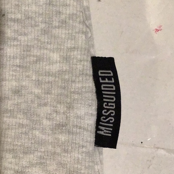 Misguided Women Sean John x Misguided ribbed leggings light gray Sz. 12 NWT - Picture 6 of 9